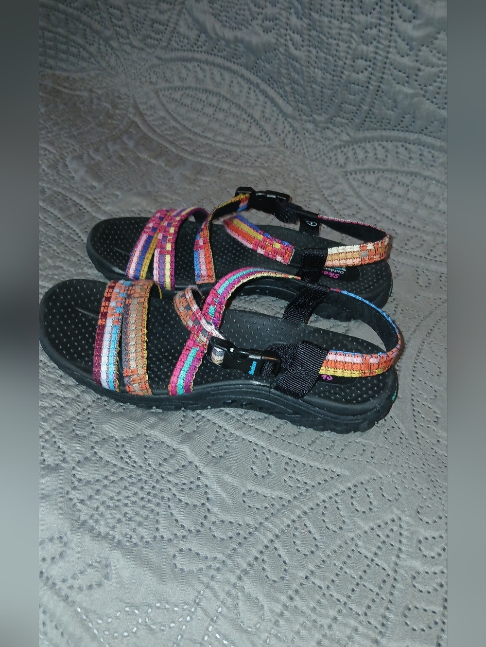 Skechers Reggae Sew Me Boho Sandals Womens 7 Granola Hiking Hippie Active - Picture 2 of 6